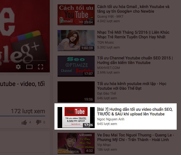 Hướng dẫn seo video youtube lên top