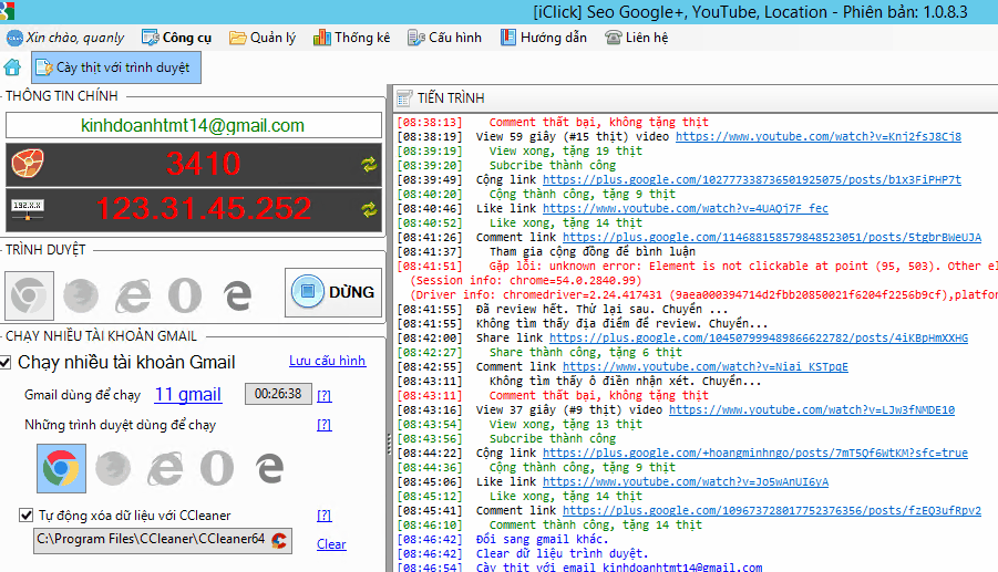 Thêm gmail như thế nào vào iClick
