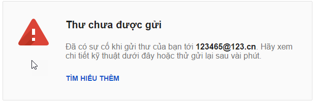 Tổng hợp các lỗi khi Gmail trả về khi bạn gửi email marketing