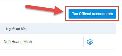Tạo tài khoản Zalo Official Account