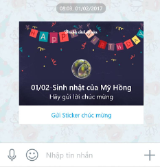 Tắt thông báo sinh nhật bạn bè trong zalo