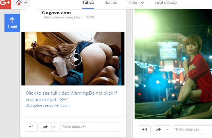 Hình thức SPAM G+