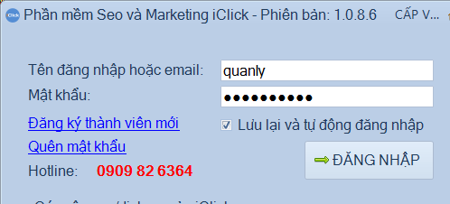 Update iClick phiên bản 1.0.8.6