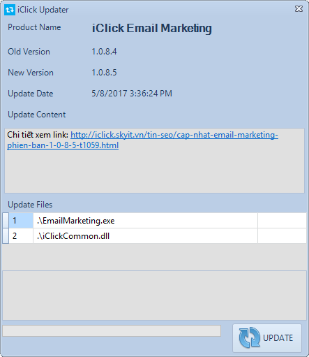 Update phan mem gui email quang cao iClick