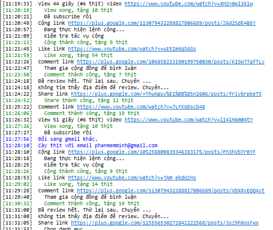 Update phần mềm seo G+ iClick