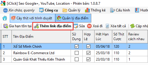 Update phần mềm seo G+ iClick
