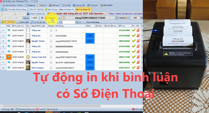 Video hướng dẫn cài đặt in tự động khi bình luận có SĐT