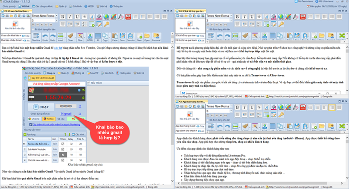 Viết nhiều bài cùng lúc với phần mềm iClick Editor