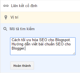 Cach viet bai chuan seo cho Blogspost