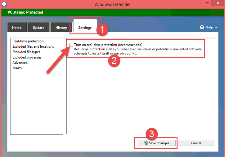 Windows Defend chặn iClick