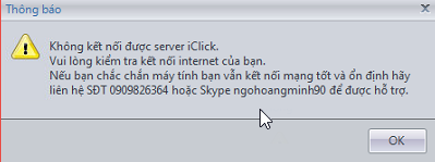 Xài mạng ở công ty không vào được iClick