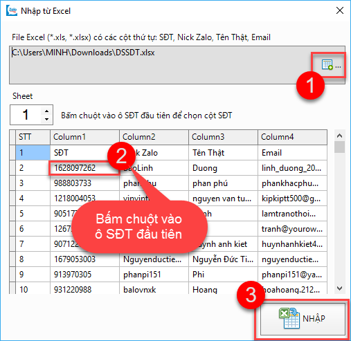Xây dựng danh sách bạn bè zalo để marketing
