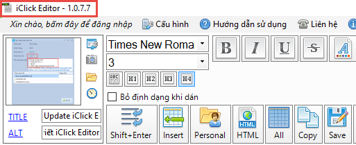 Cập nhật iClick Editor 1.0.7.7 với công cụ trộn nội dung mới