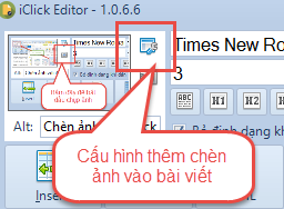 Hướng dẫn chèn ảnh cực nhanh vào bài viết với iClick Editor
