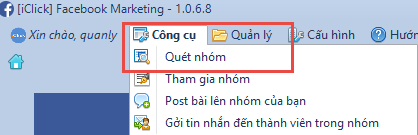 Hướng dẫn quét nhóm theo từ khóa trong Facebook Marketing 1.0.0.8