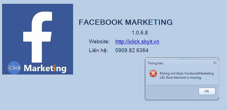 Khắc phục lỗi Root Element is missing khi mở iClick