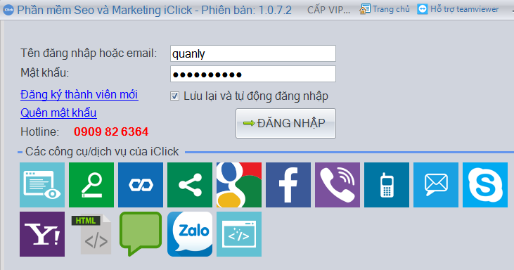 Cập nhật iClick phiên bản 1.0.7.2