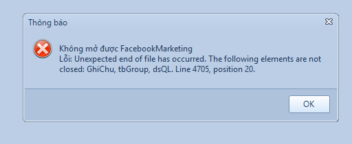 Xử lý lỗi file dữ liệu XML của Facebook Marketing