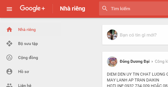 Cách quay lại giao diện cũ của G+