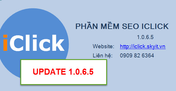 Cập nhật phần mềm seo iClick phiên bản 1.0.6.5