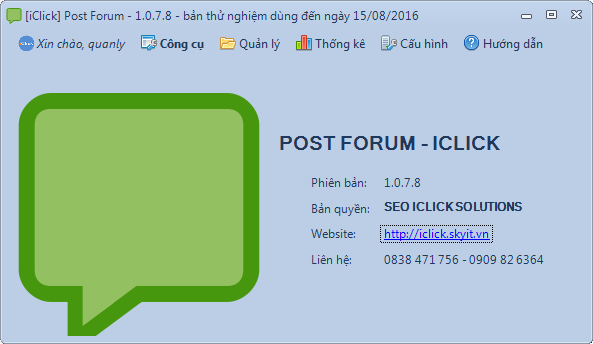 Hướng dẫn đăng tin với Post Forum iClick