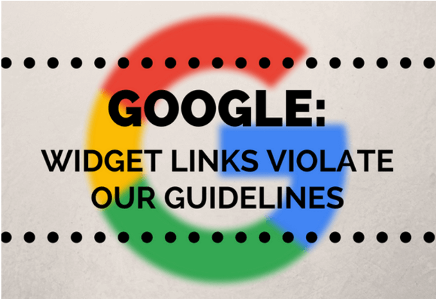 Chèn liên kết trên Widget sẽ phạm luật – Liên kết sẽ không tự nhiên - Google