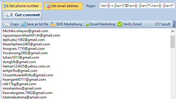 Lấy email, số điện thoại từ bình luận (comment) trên Facebook