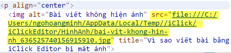Bài viết không hiện ảnh