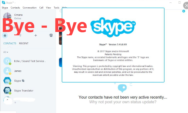 Tạm ngưng bảo trì phần mềm Skype Marketing