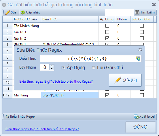 Ứng dụng biểu thức regex bắt giá trị trong nội dung bình luận