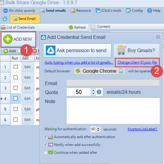 Bulk Share Google Drive