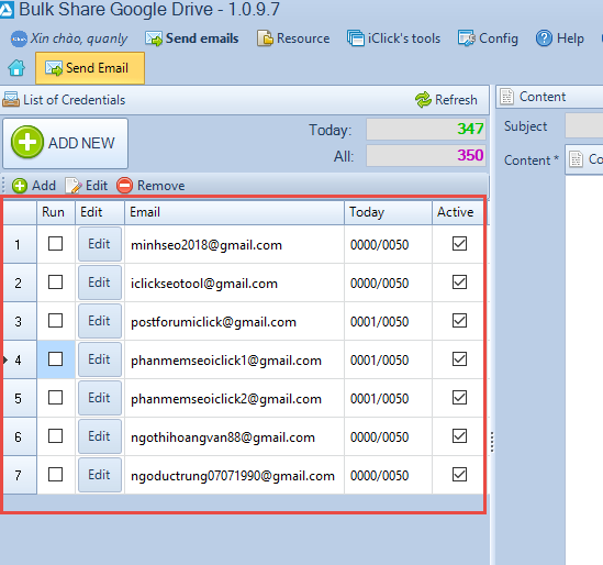 Bulk Share Google Drive
