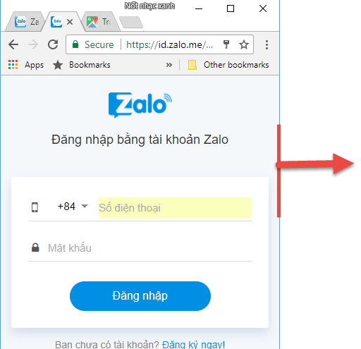 Cách login zalo trên web