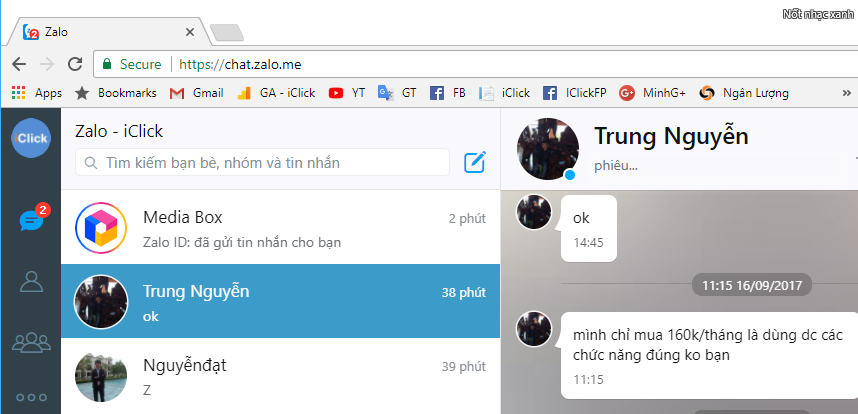 Cách login zalo trên web