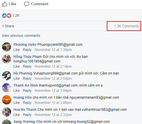 Cách lấy bình luận facebook bằng Request