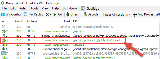 Cách lấy bình luận facebook bằng Request
