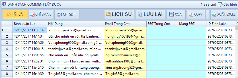 Cách lấy bình luận facebook bằng Request