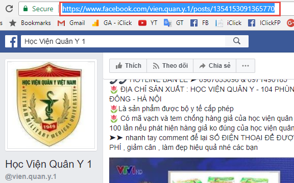 Cách lấy ID bài đăng fanpge