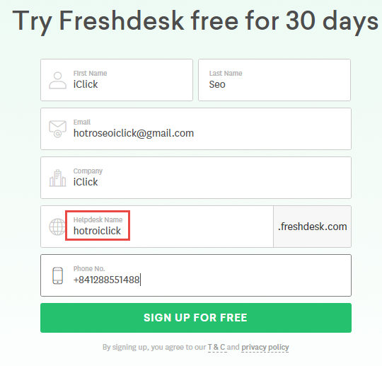 Cách tạo domain freskdesk