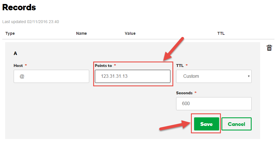 Cách trỏ domain về Ip Godaddy