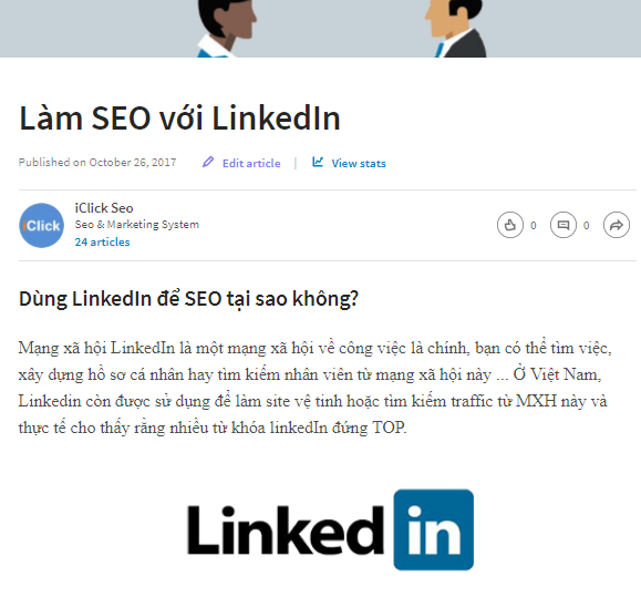 Cách viết Article trên Linkedin