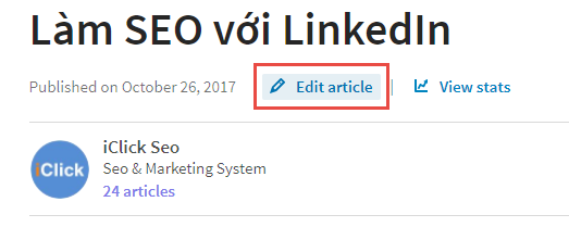 Cách viết Article trên Linkedin
