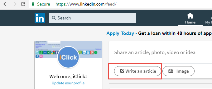 Cách viết bài trên LinkedIn