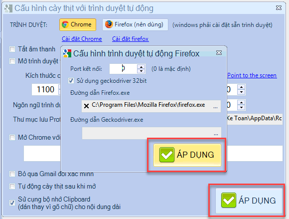 Phần mềm SEO Youtube, Google Maps báo không tìm thấy Firefox