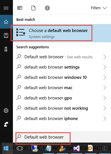 Change default browser