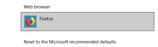 Change default browser