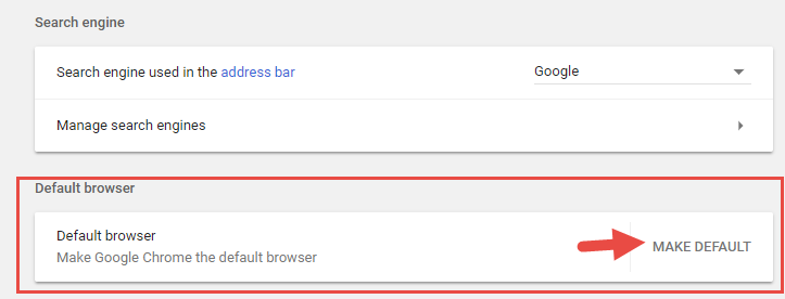 Change default browser