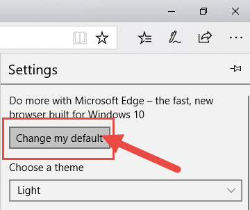 Change default browser