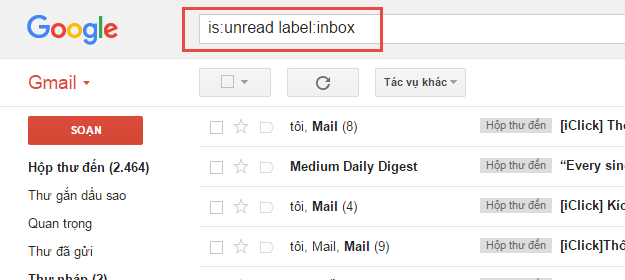 Check đã đọc tất cả inbox Gmail