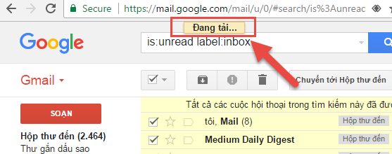 Check đã đọc tất cả inbox Gmail